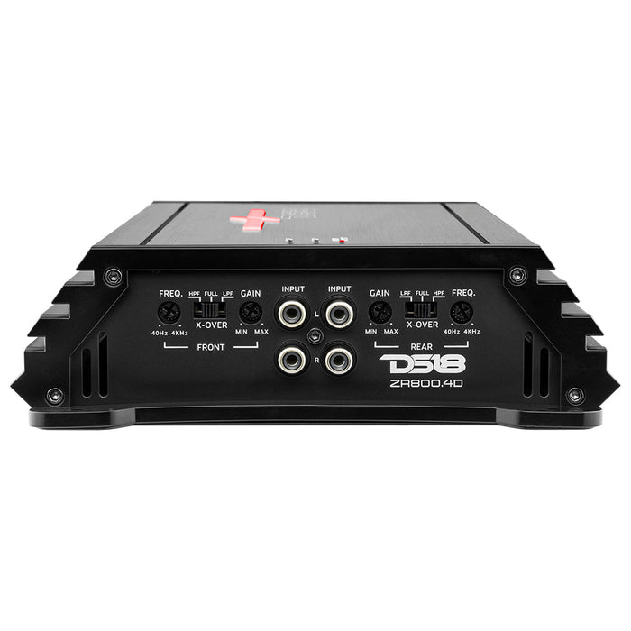 DS18 ZR 4-Channel Class D Amplifier 4 x 200 Watts Rms @ 4-ohm SKU: ZR800.4D