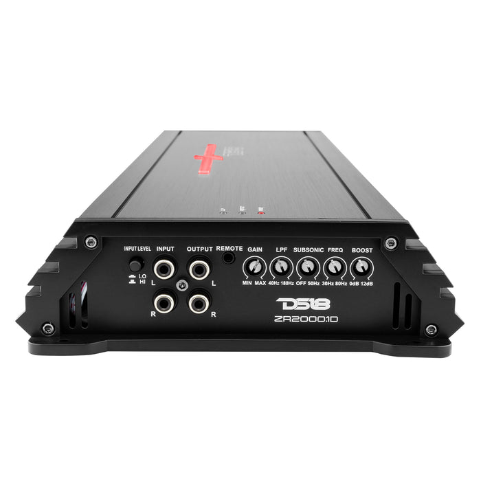 DS18 ZR 1-Channel Class D Amplifier 2000 Watts Rms @ 1-Ohm SKU: ZR2000.1D