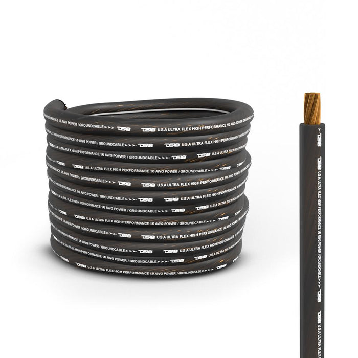 DS18 1/0-GA CCA Ground, Power Cable, 50 Feet SKU: PW-1/0GA-50BK