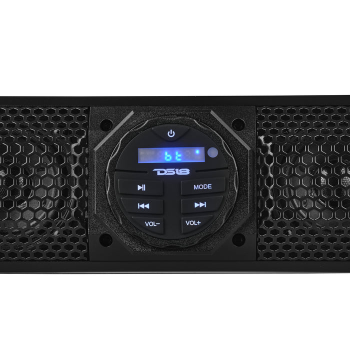 DS18 24" Marine Sound Bar Speaker System, 6 Speakers 600 Watts, Bluetooth® v5.0, Rotating Control Panel SKU: SB24BTX