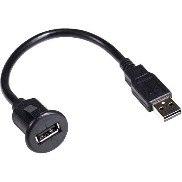 PAC Short USB Dash Mount Adapter Cable Type A Male to Type A Female - Model USBDMA1