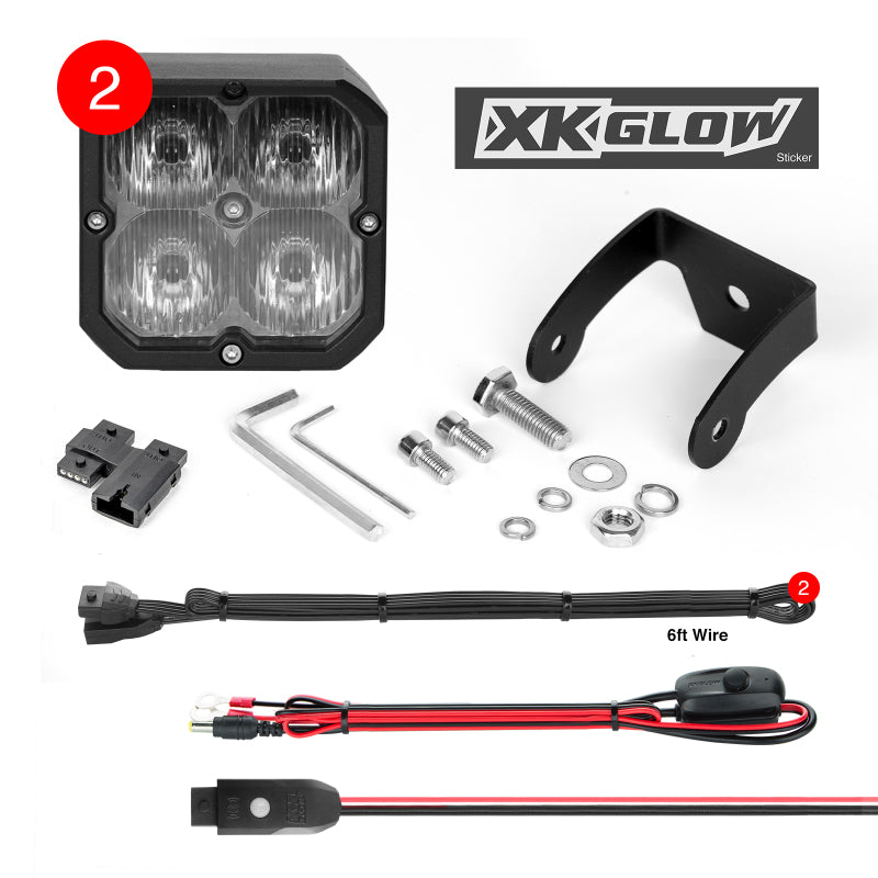 XKGLOW C3 Cube Driving Beam Rgb Kit