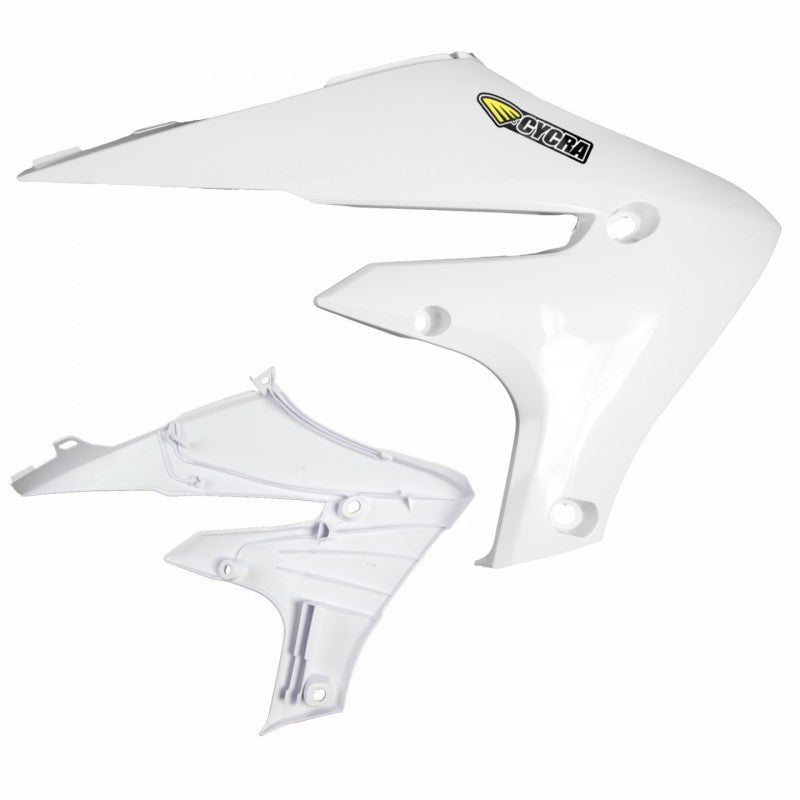 Cycra Powerflow Intake Radiator Shrouds Yamaha - White