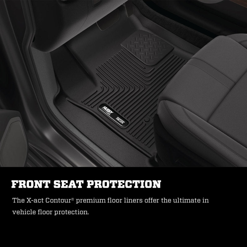 Husky Liners X-Act Contour 1st & 2nd Row Black Floor Liners - 19-20 Dodge Ram / Ram 1500