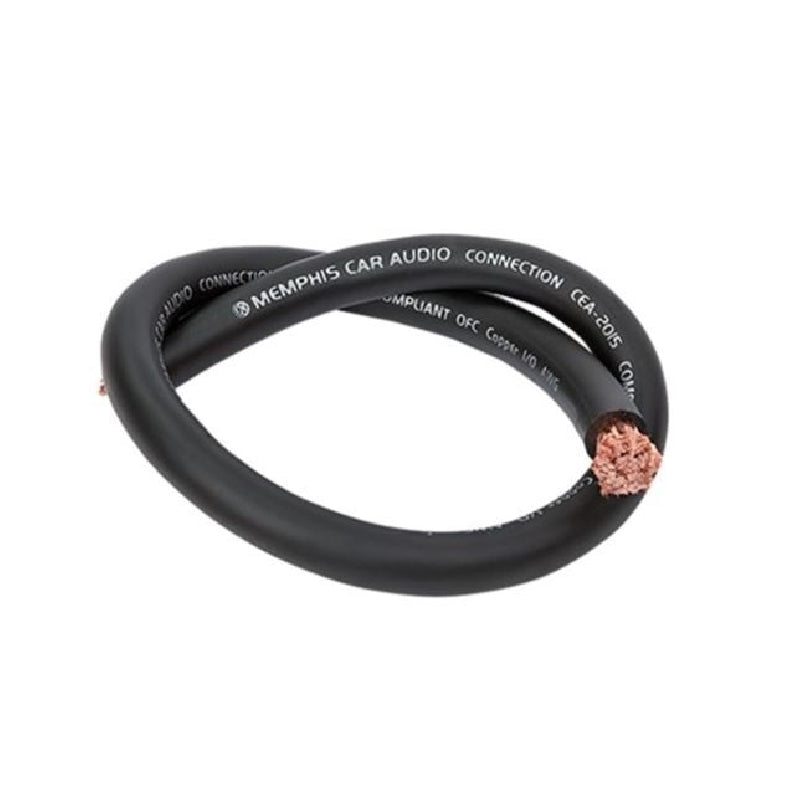 Memphis 0FB25 1/0 Gauge Black Wire 25 Ft. Spool, True Spec OFC - View 2