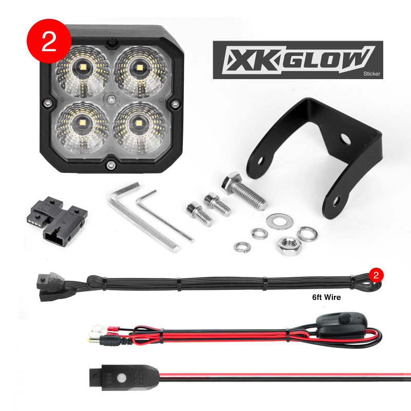 XKGLOW C3 Cube Flood Beam Rgb Kit