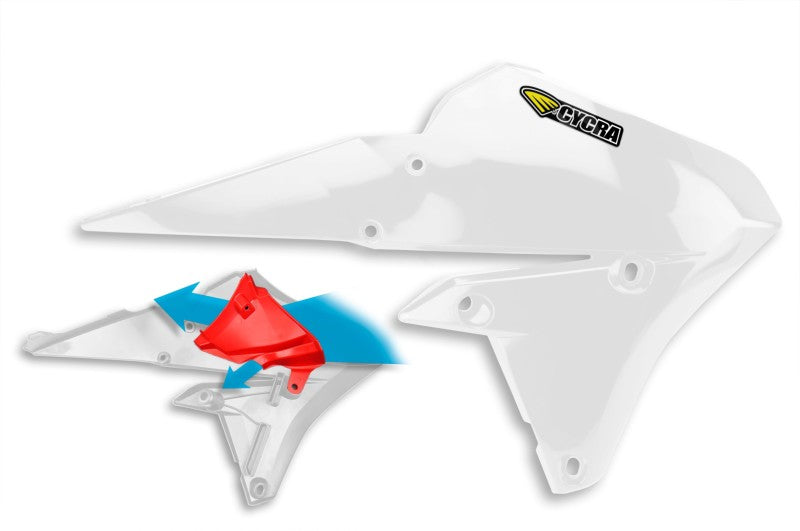 Cycra Powerflow Intake Radiator Shrouds - White