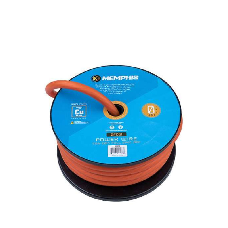 Memphis 0FO51 51ft. 1/0 AWG Spool of True Spec OFC Wire (Orange) - View 2