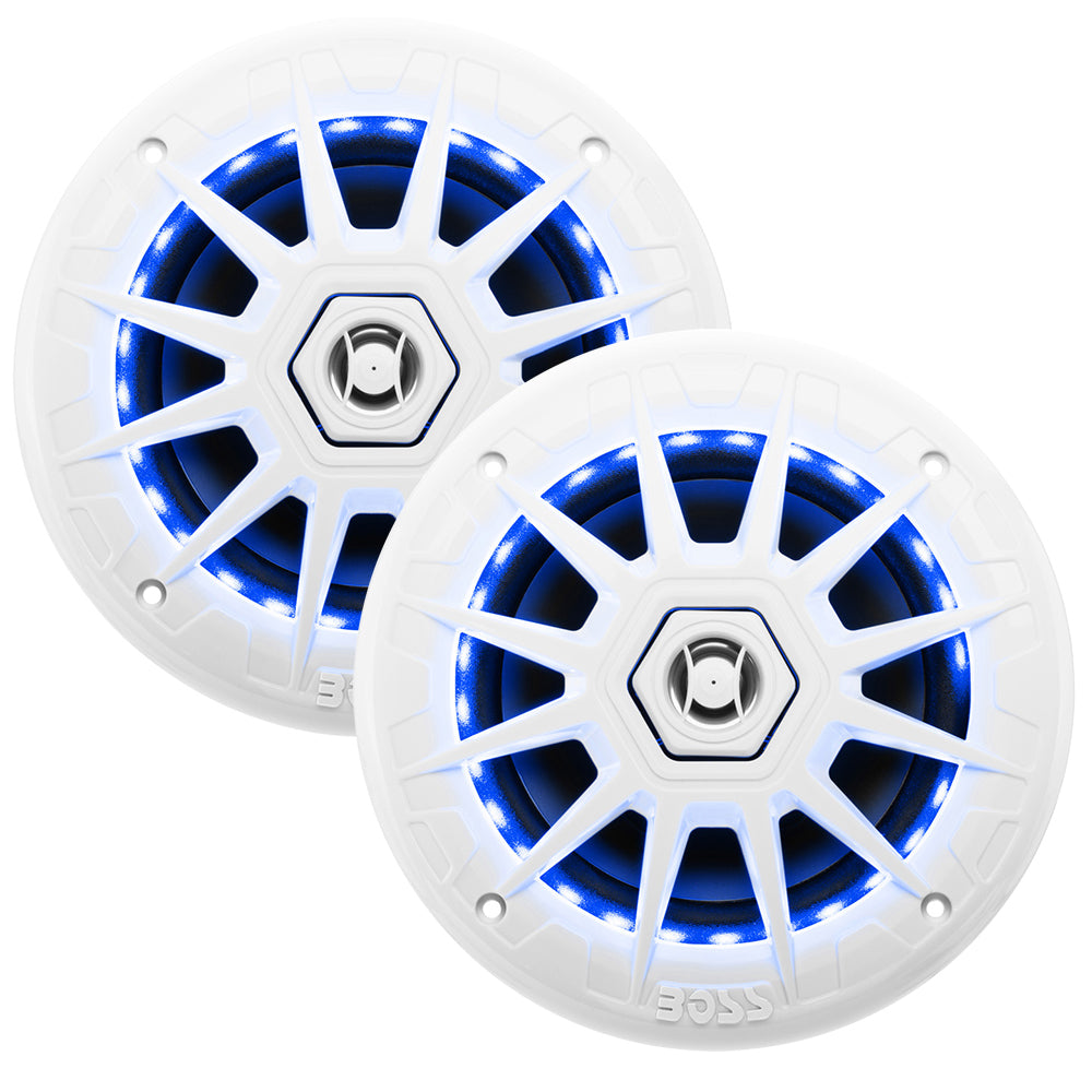 Boss Audio 6.5" MRGB65 Speakers w/RGB Lighting - White - 200W [MRGB65] - View 1