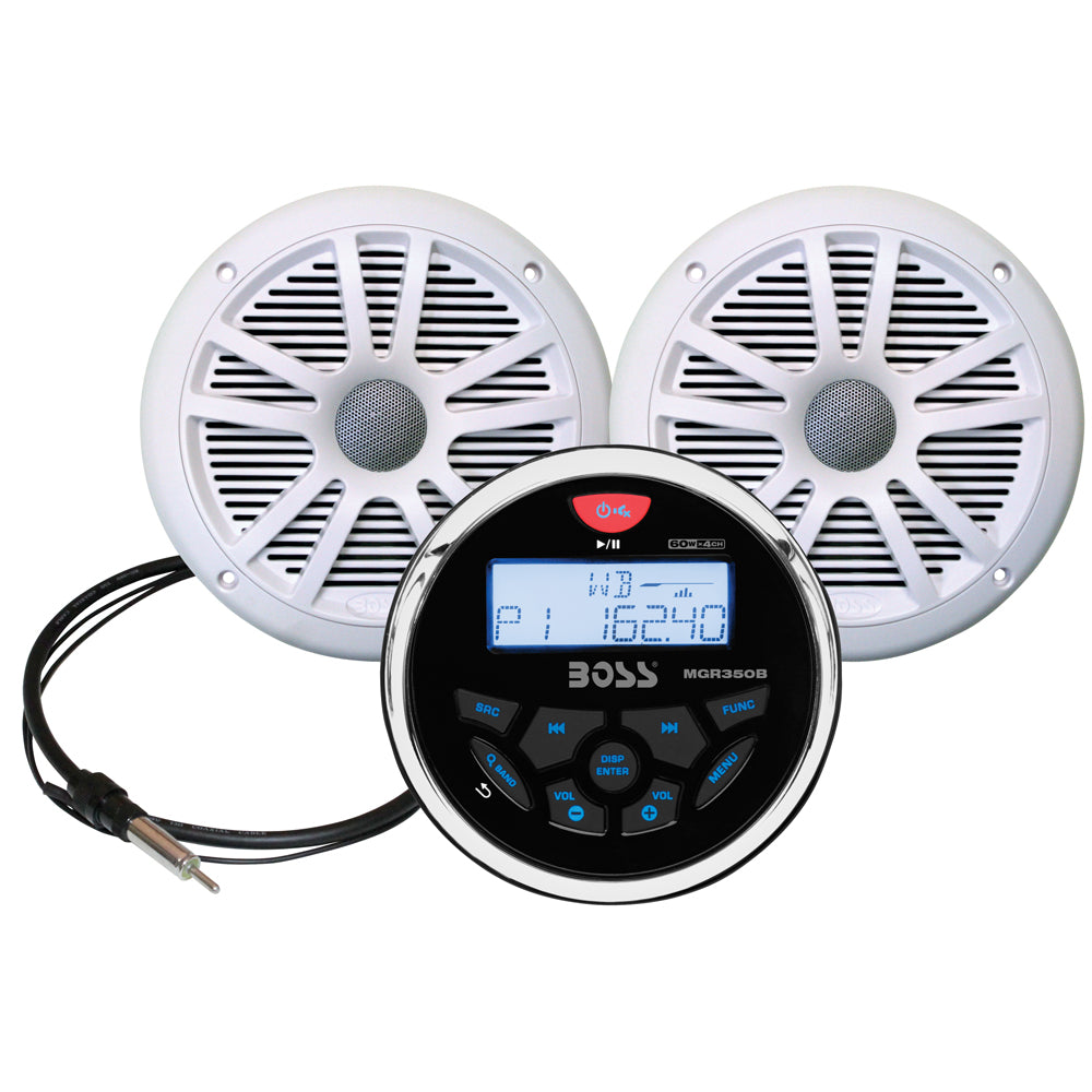 Boss Audio MCKGB350W.6 Marine Stereo 6.5" Speaker Kit - White [MCKGB350W.6] - View 1