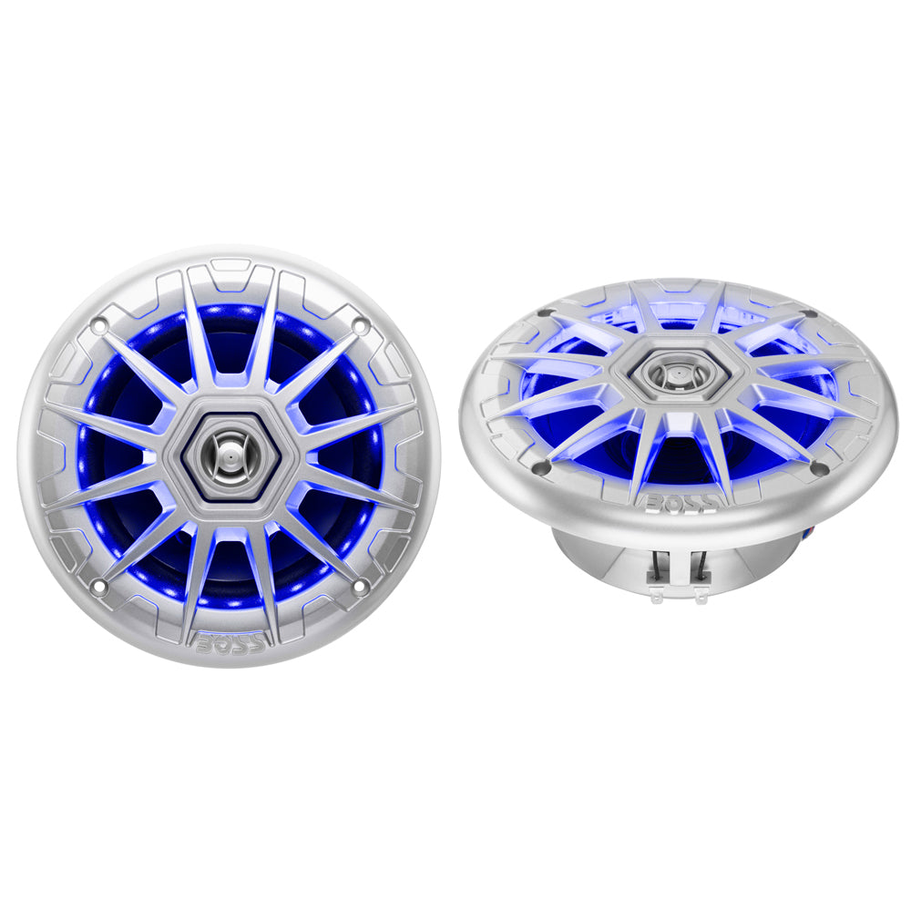Boss Audio 6.5" MRGB65S Speakers w/RGB Lighting - Silver - 200W [MRGB65S] - View 1
