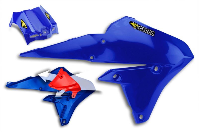 Cycra Powerflow Intake Radiator Shrouds - Blue