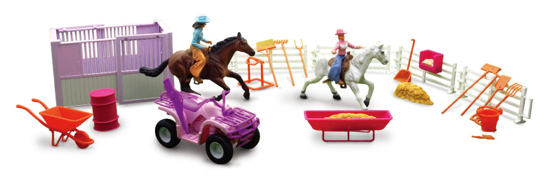 New Ray Toys Pink Horse Riding Set