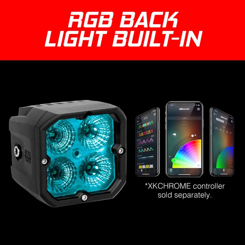 XKGLOW C3 Cube Driving Beam Rgb Kit