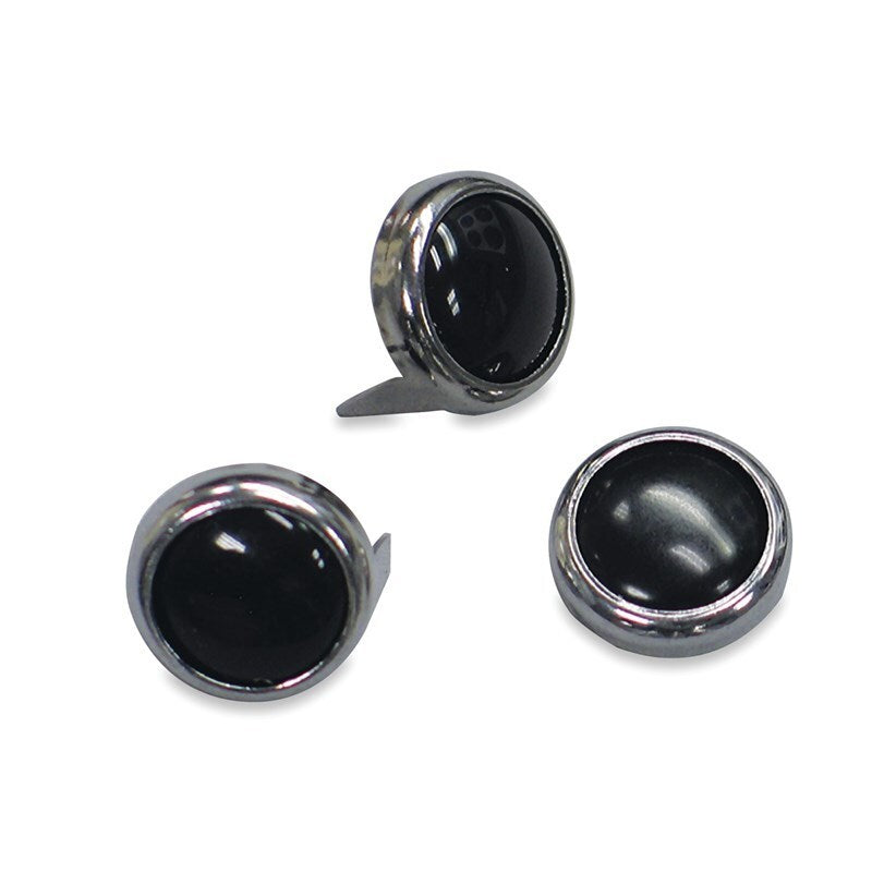 Mustang Motorcycle Pearl Black Studs 10Pk