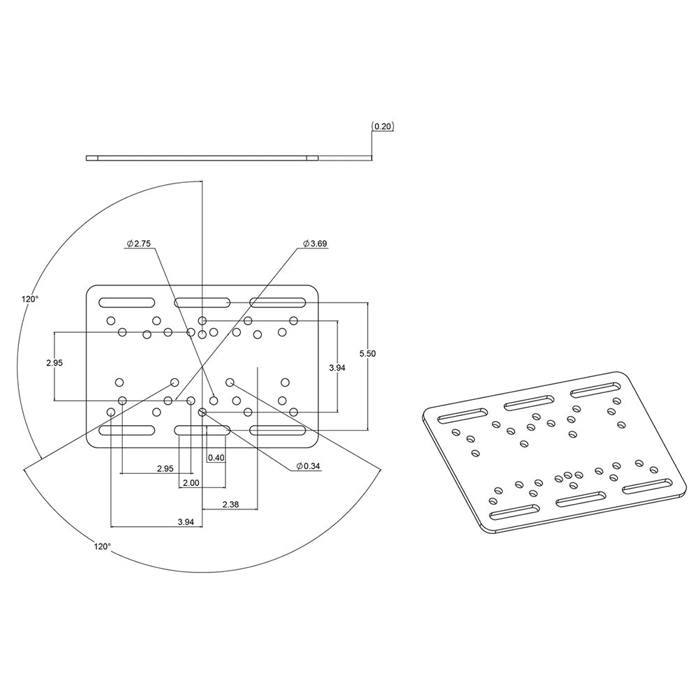 RAM Mount Forklift Overhead Guard Plate w/ C Size 1.5" Ball [RAM-335-246]