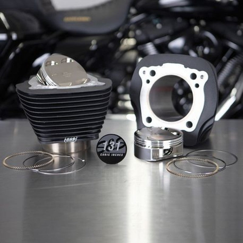 S&S Cycle 131in Kit M8 - Black Fins