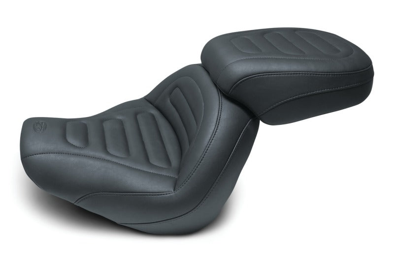 Mustang 18-21 Harley Fat Bob Standard Touring Pass Seat Trapezoid - Black