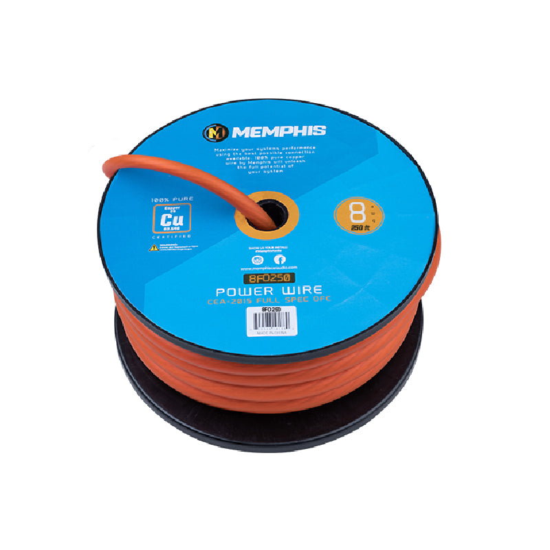 Memphis 8FO250 250ft. 8 Gauge Orange Wire Spool - View 2