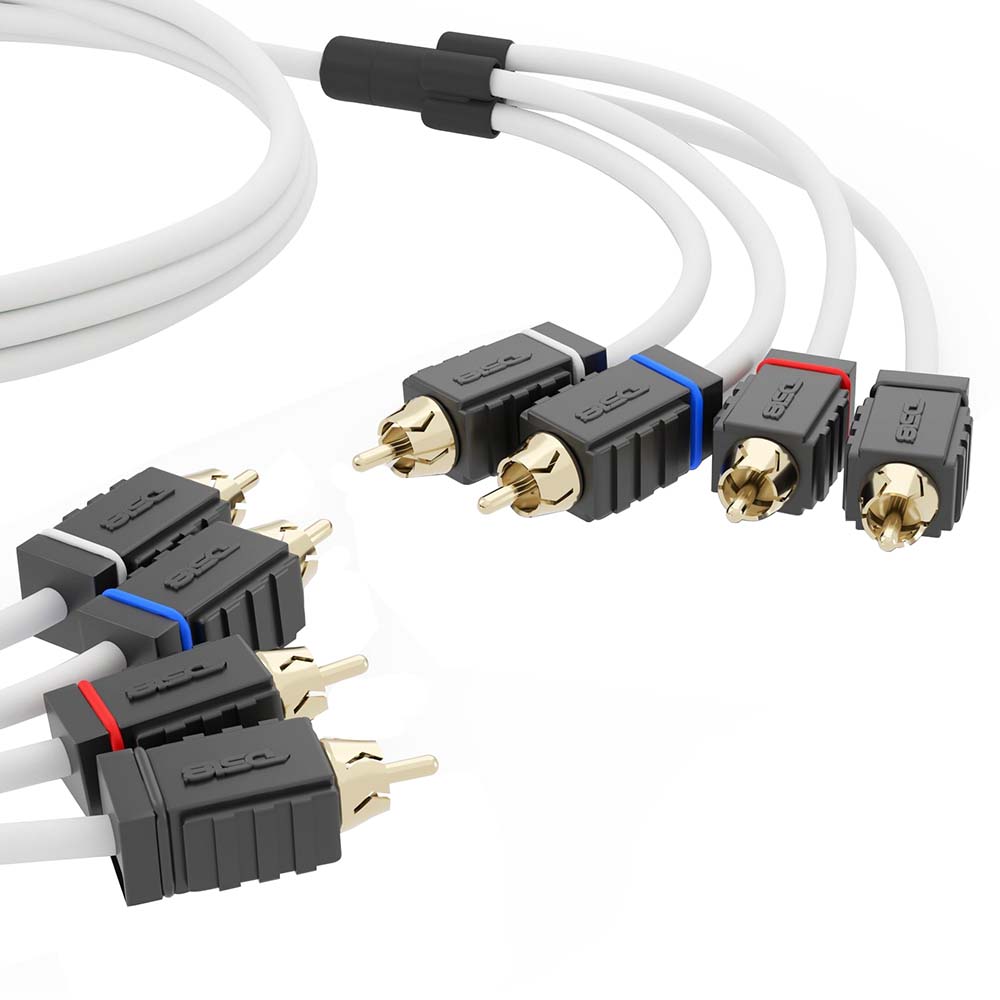 DS18 Marine Tinned OFC RCA Cable - 4 Channel - 6  [MOFCR-6FT.4CH]