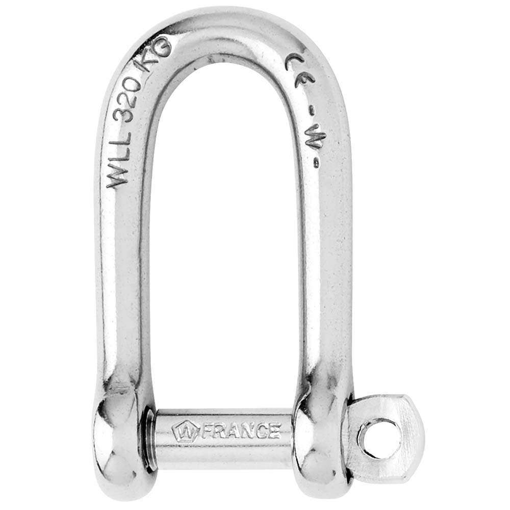 Wichard Self-Locking Long D Shackle - Diameter 6mm - 1/4" [1213W]