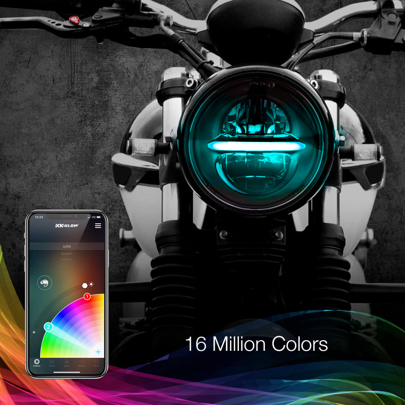 XKGLOW 5-3/4in Headlight Chr