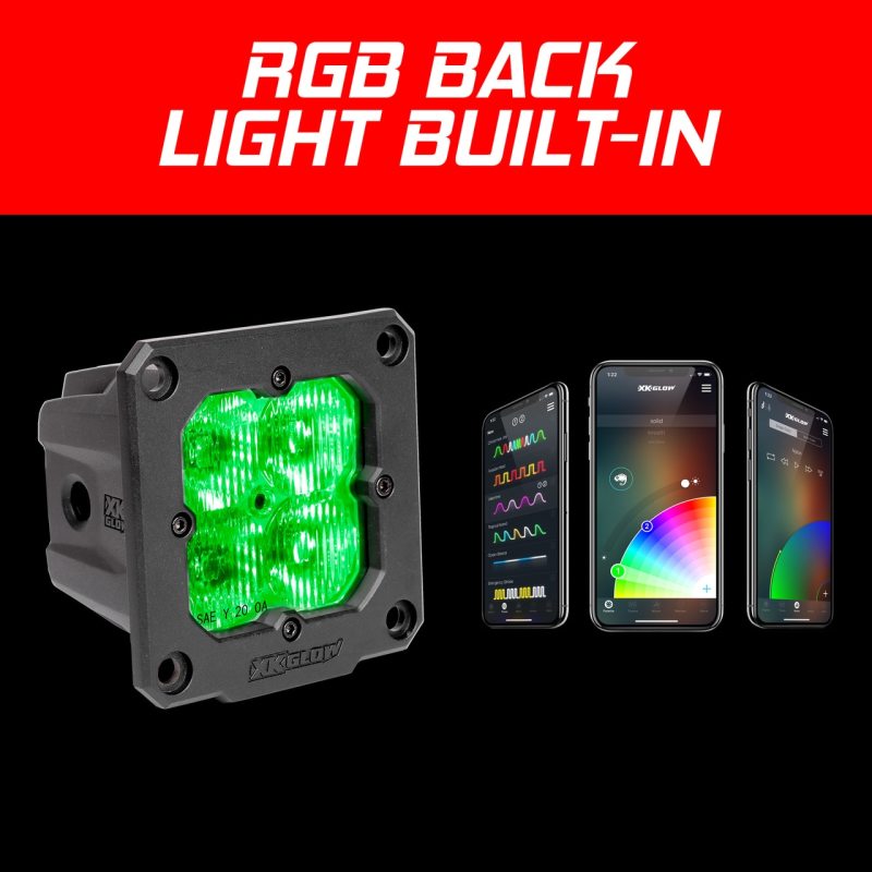 XKGLOW C3 Flush Mnt Cube Drv Beam Ea