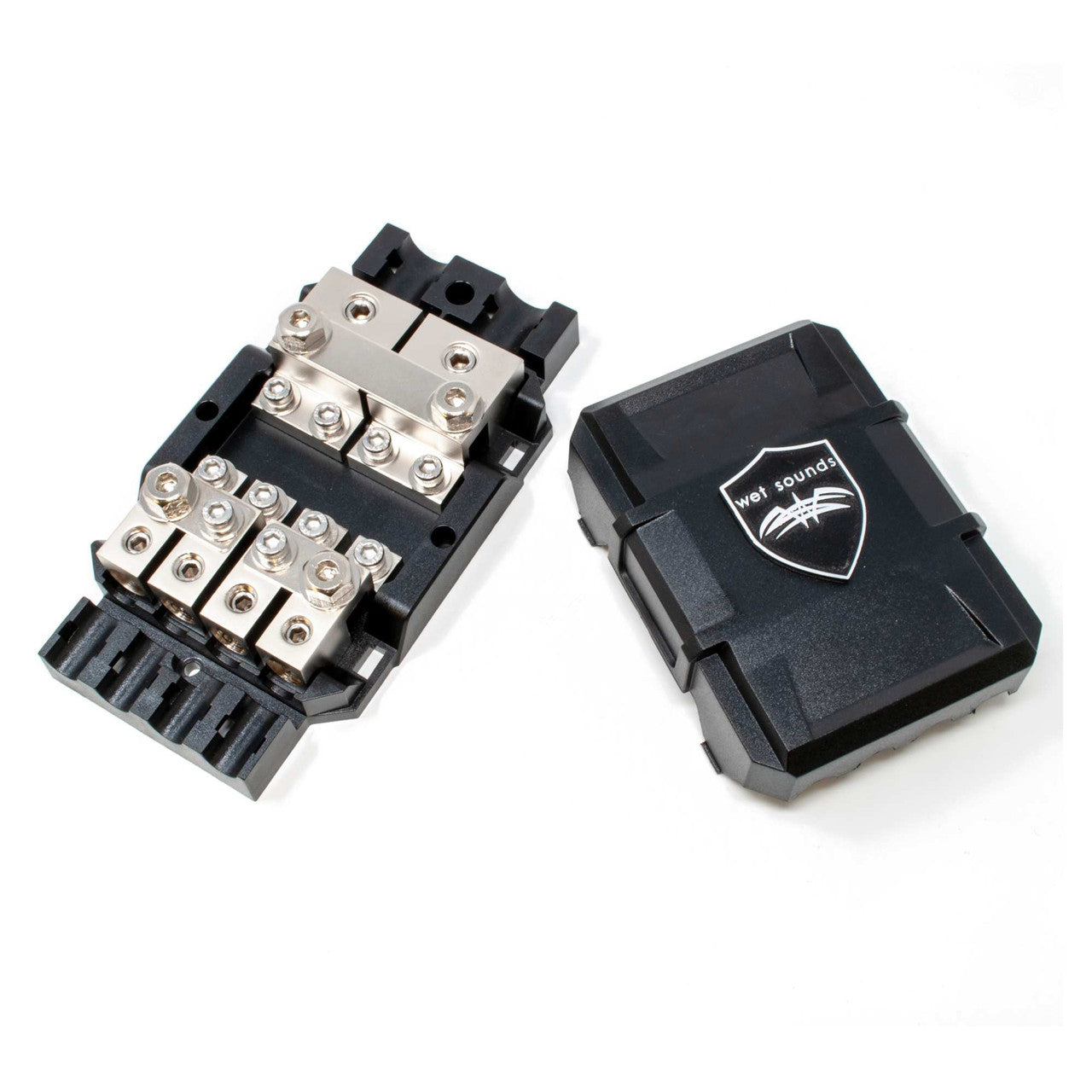 Wet Sounds WWX-FUSE DIST BLOCK 4-Position ANL Fuse/Ground Block Combo - View 1