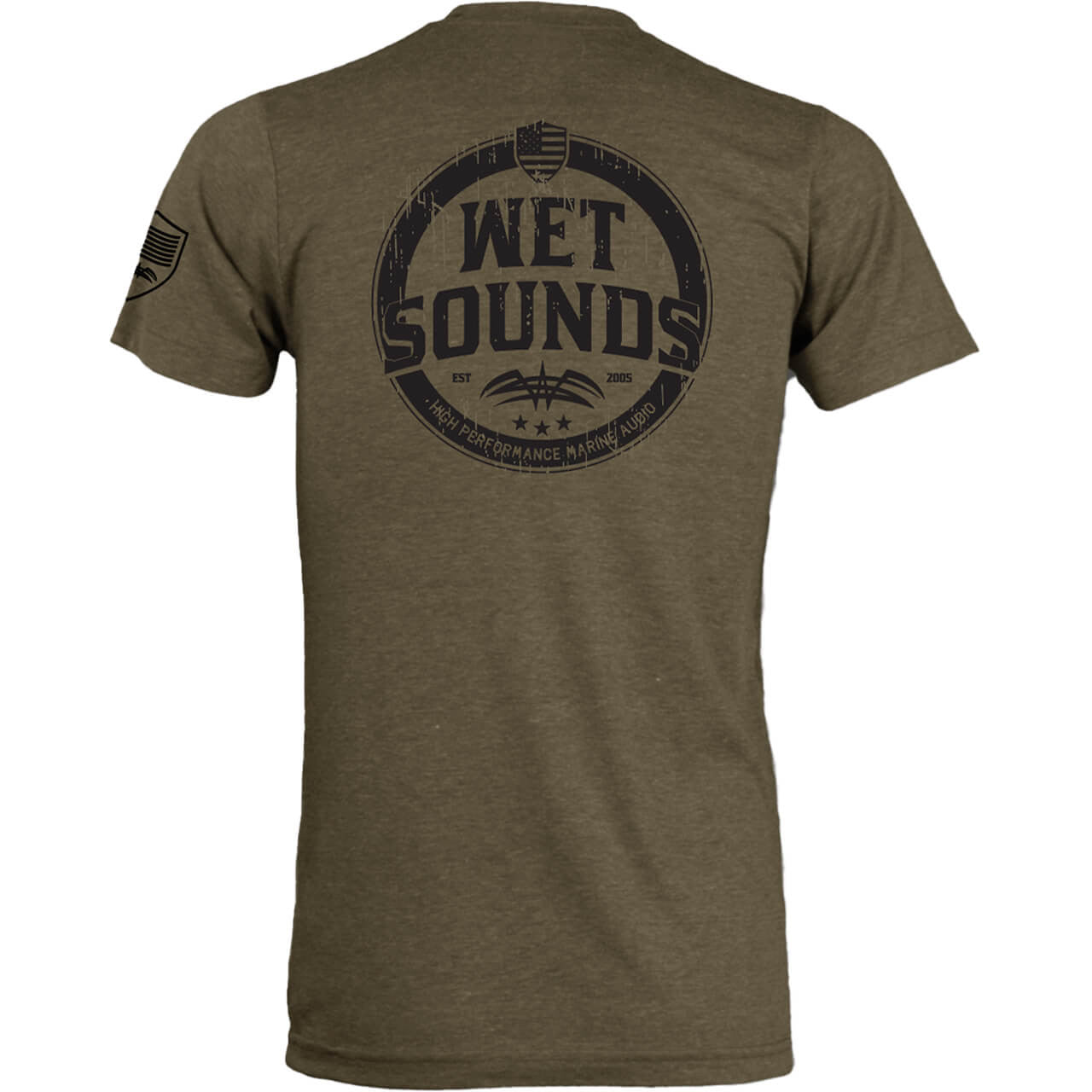 Wet Sounds POP-TS-USA-GRN-M Special Edition Men's Wet Sounds USA Tee - Military Green