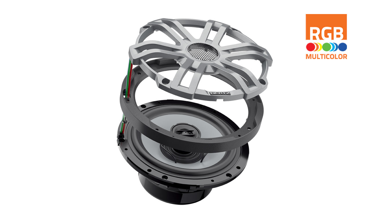 Hertz Marine HEX 6.5 S-LD-G HEX 6.5 in. Coax Speak Set + LED
