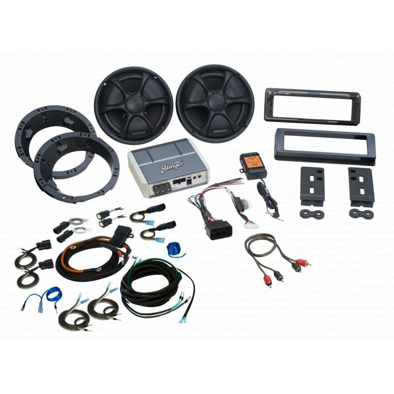 Stinger SVTHD9813KIT Plug and Play 350W audio system Compatible with 1998-2013 Harley Touring Motorcycles