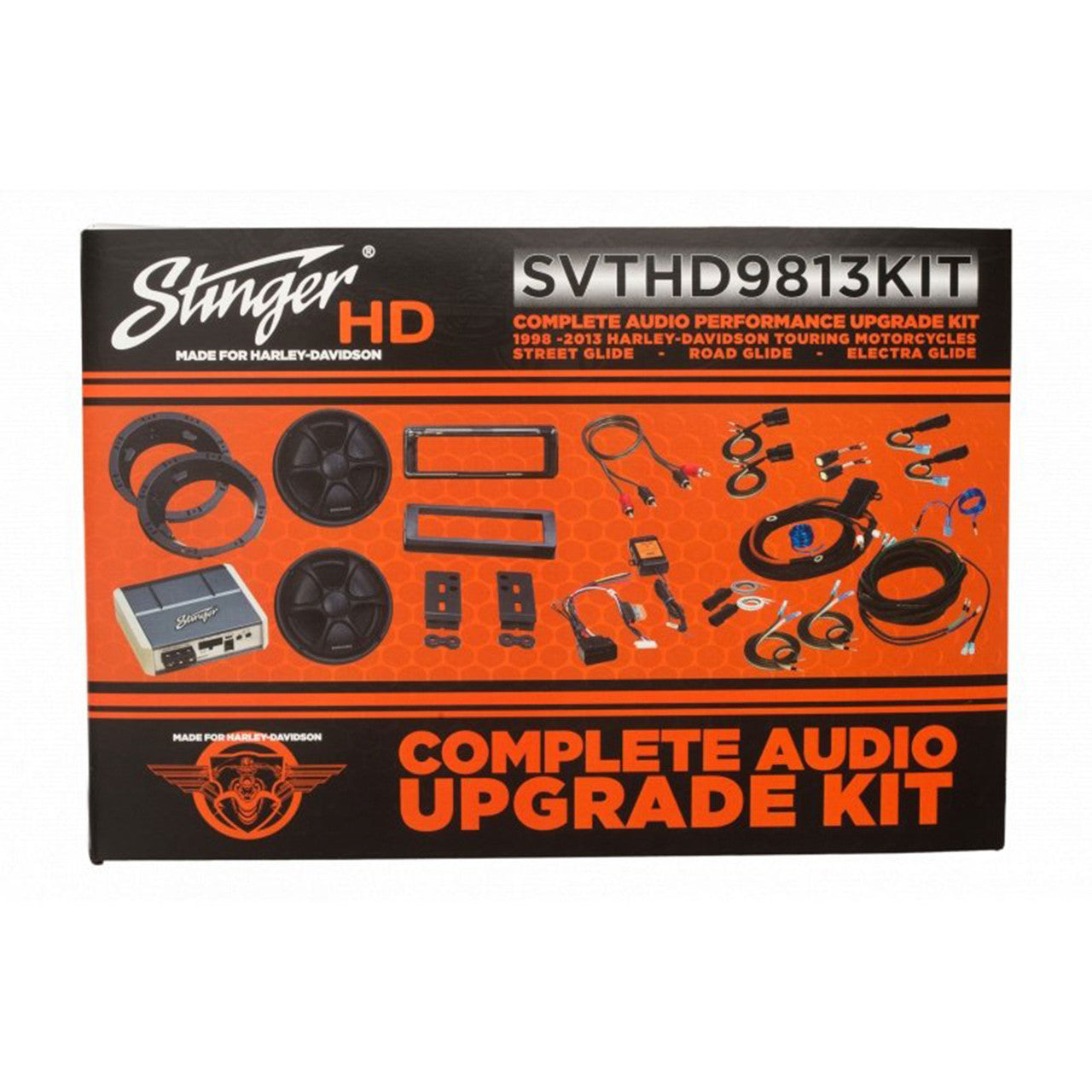 Stinger SVTHD9813KIT Plug and Play 350W audio system Compatible with 1998-2013 Harley Touring Motorcycles
