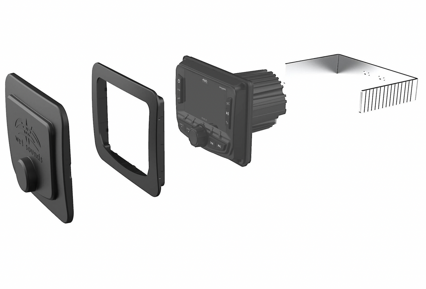 Wet Sounds flush mount Installation Kit for the WS-MC-20 (Gen 2) WS-MC-20-FMK - View 3