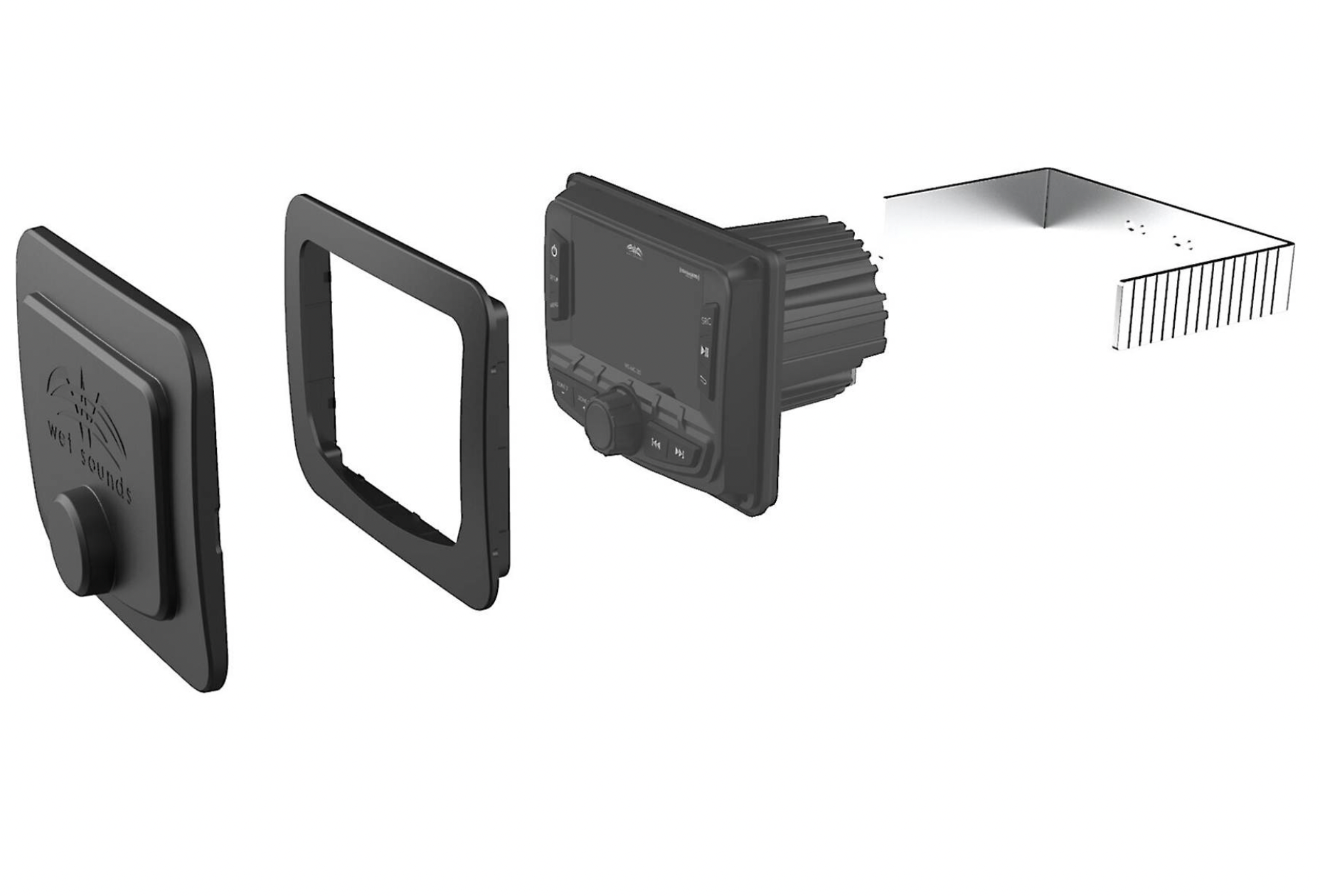 Wet Sounds flush mount Installation Kit for the WS-MC-20 (Gen 2) WS-MC-20-FMK - View 3