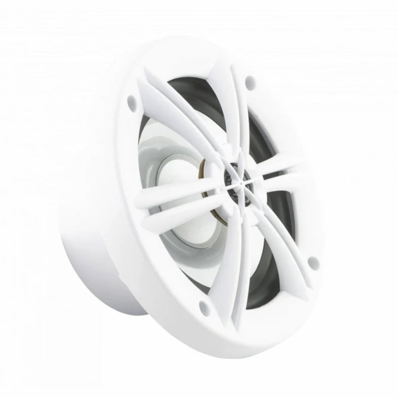 Stinger SEA65RGBW 6.5” Coaxial Marine Speakers with Built-in Multi-color RGB Lighting (White)