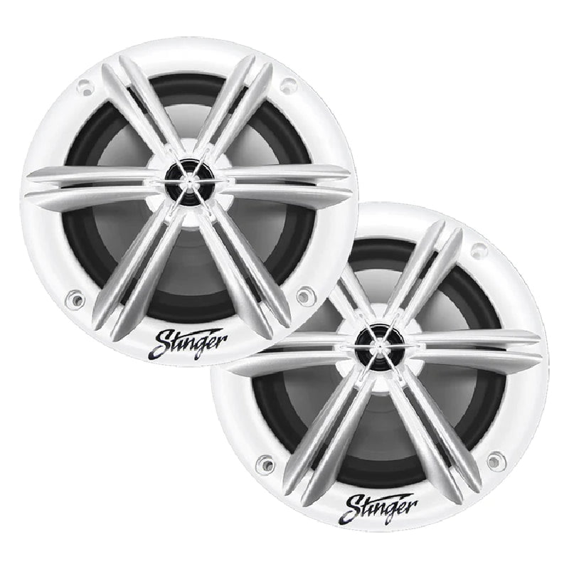 Stinger SEA65W 6.5” Coaxial Marine Speakers (White)