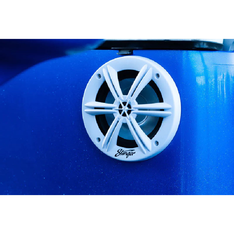 Stinger SEA65W 6.5” Coaxial Marine Speakers (White)