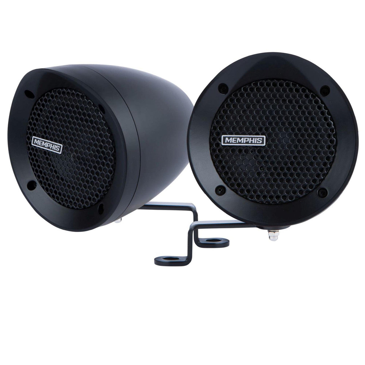 Memphis Audio MXABMB2 Bar Mount 2-Speaker System With Amp, Black