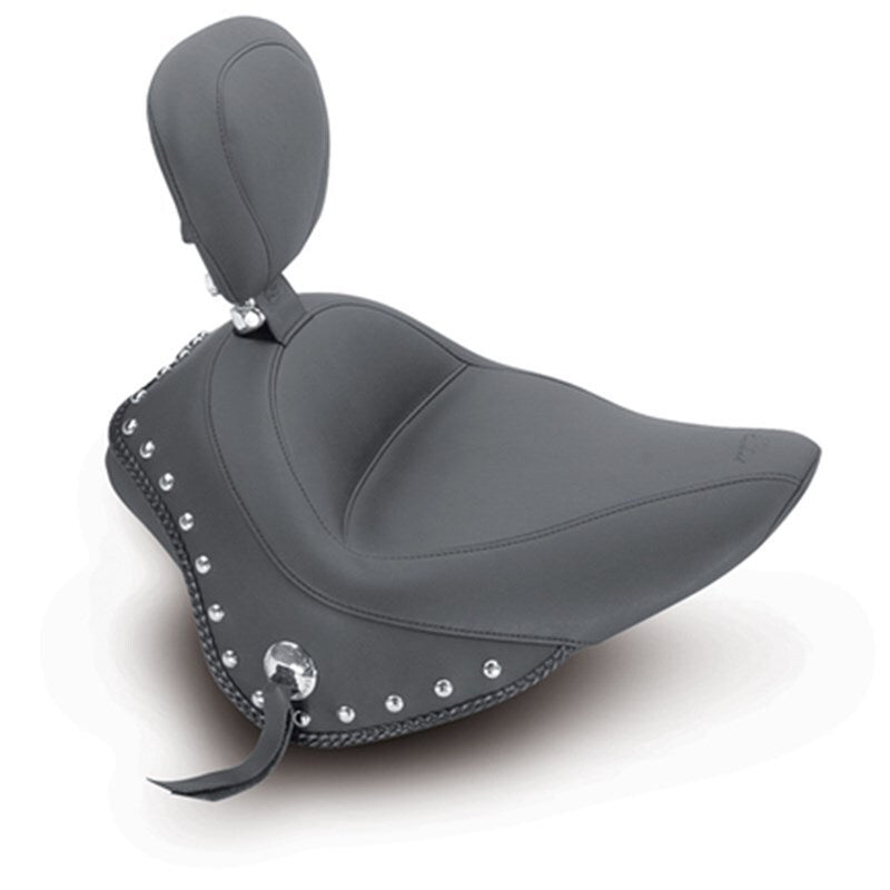 Mustang Motorcycle Wd Tr Stud Solo Seat W/Bckrst
