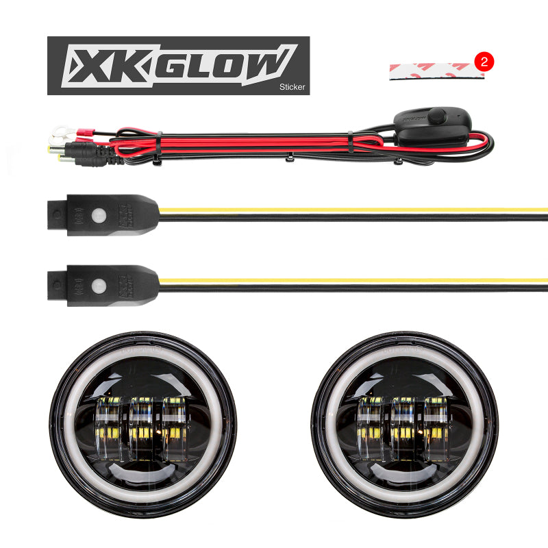 XKGLOW 4.5in Chrome Driving Light
