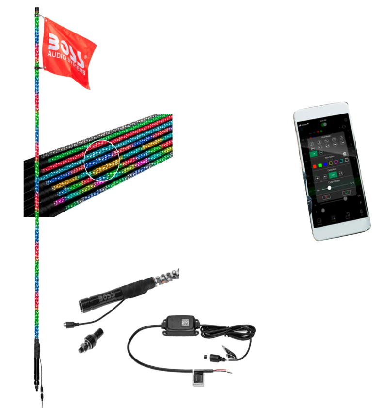 BOSS Audio Systems 72in IP67 ATV LED Whip - View 1