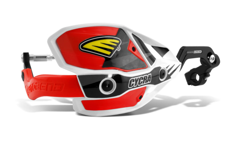Cycra 7/8in Clamp w/White Shields/Red Covers