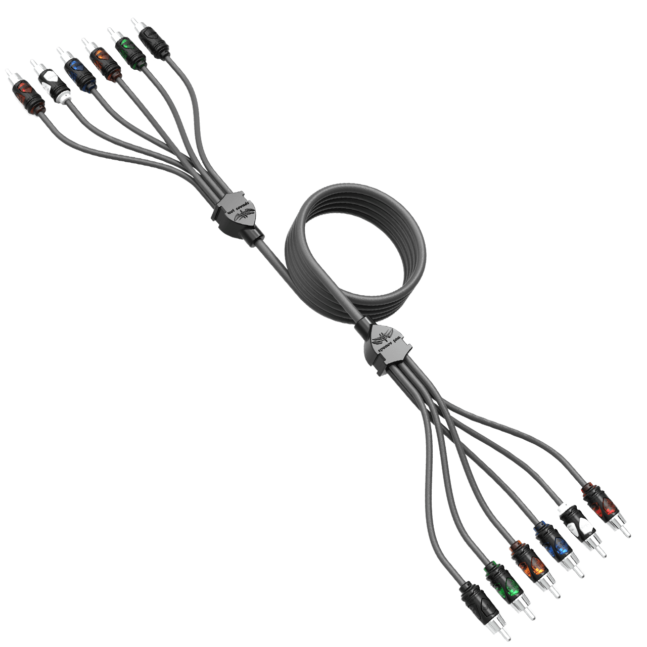 Wet Sounds WWX-RCA-6CH 23FT Wet Sounds WWX-RCA-6CH Marine-rated 6-channel RCA cable (23-foot)