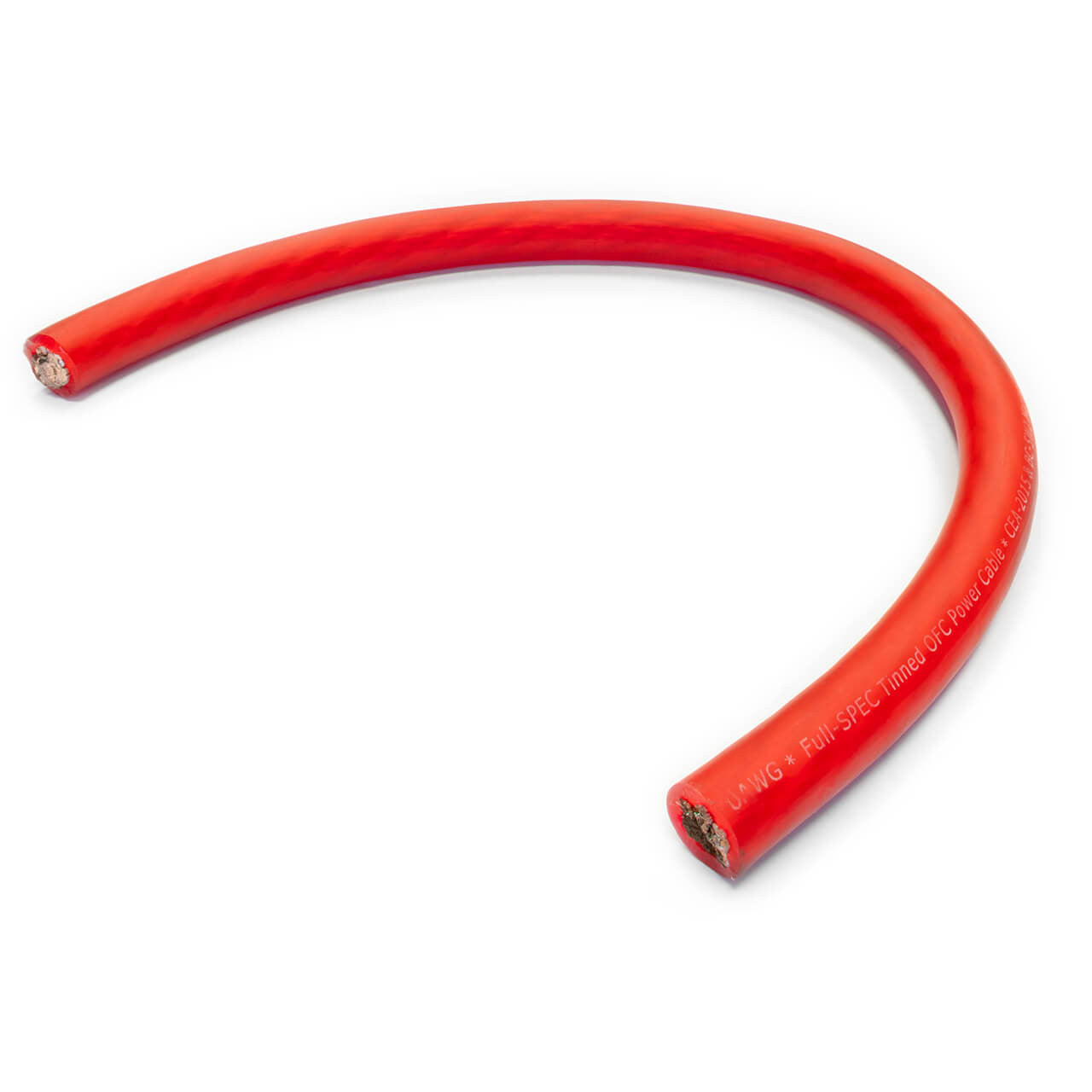 Wet Sounds WWX-1/0G RED-50 Red Frosted 1/0 GA Wet Wire | Red Frost 1/0 Gauge Amp - View 1