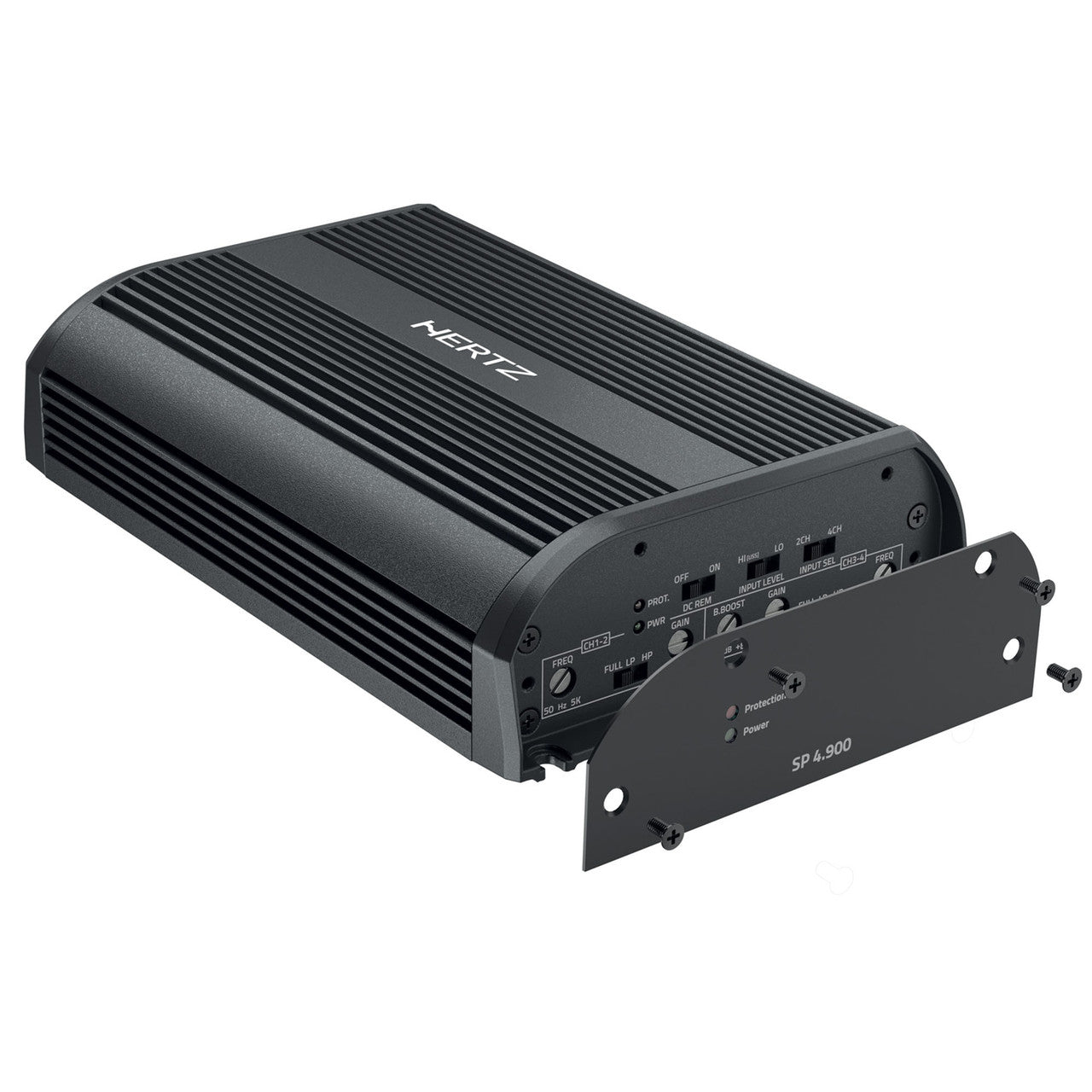 Hertz SP 4.900 Hertz SPL Show SP 4.900 D-Class 4 Channel Amplifier 250 WRMS x 4 at 2Œ© (IP55 rated)