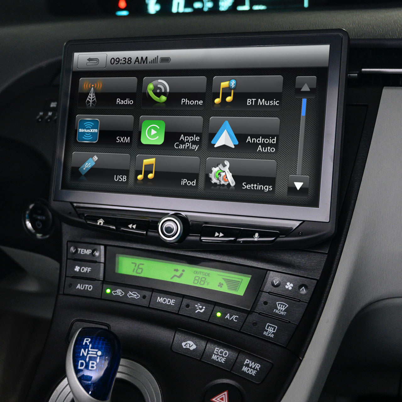 Stinger UN1810 AM/FM/Audio/Video Receiver w/ 10-inch Touch Screen and Mech-less Design - Single-DIN Mounting