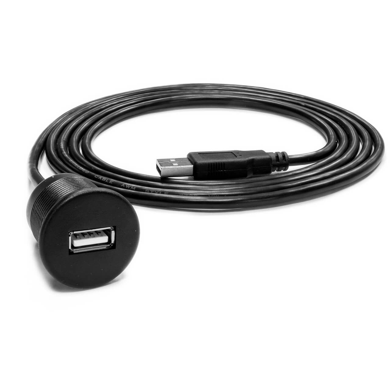 Wet Sounds WWX-USB-FM 6FT Flush Mount USB with 6 ft Extension Cable & Cover - View 2
